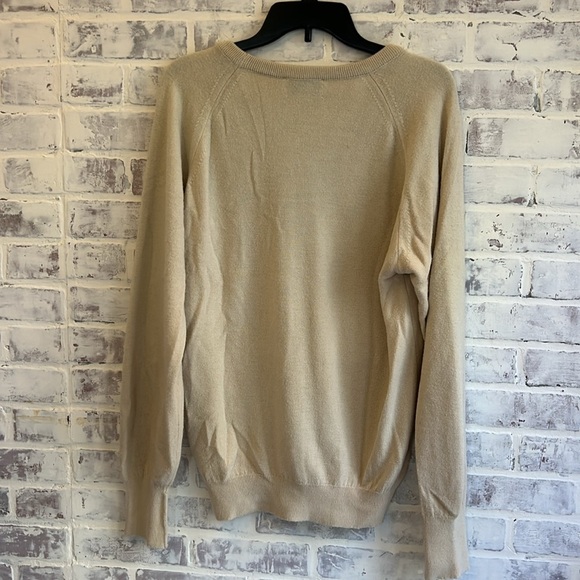 Vintage Men’s Pickering Elmridge Golf Tan Deep V Neck Long Sleeve Sweater Large - Picture 3 of 9